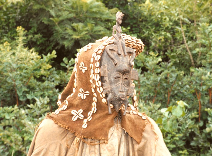 Máscara utilizada en rito de iniciación Senufo, en Costa de Marfil